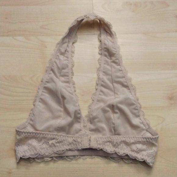 Urban Outfitters Halter Lace Nude Bralette | Size Small. - Picture 3 of 5